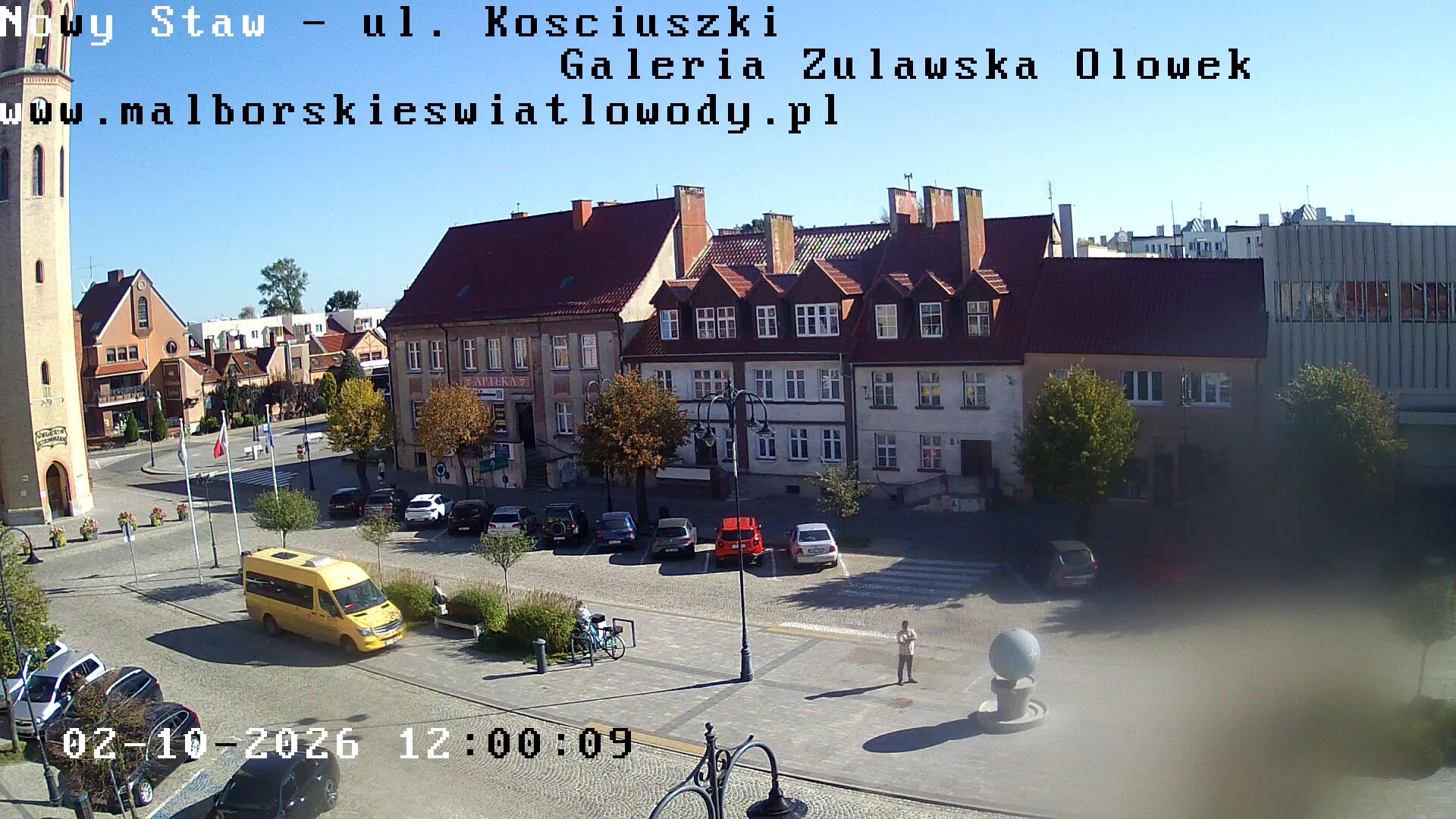 Podgląd: Nowy Staw - Galeria Żuławska Ołówek - ul. Kościuszki. Kamery w Nowym Stawie