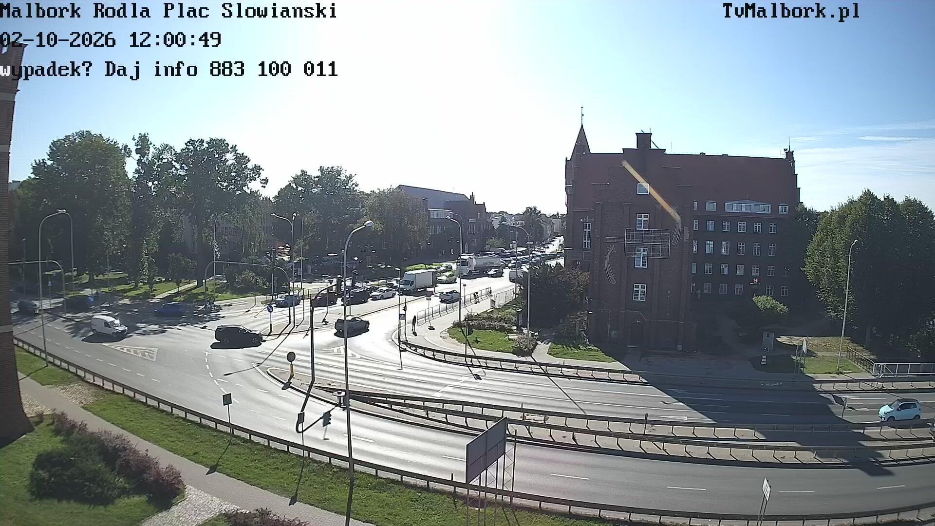 Podgląd: Malbork 82-200, Plac Słowiański. Kamera na żywo z siedziby Mainsoft. Oglądaj Malbork na żywo